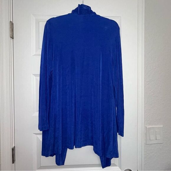 Chico’s Traveler’s Collection Open Front Draped Tunic Cardigan Jacket Chicos - Picture 4 of 4